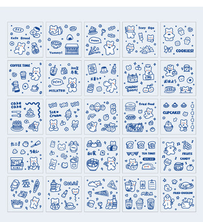 100 Sheets Set CuteCute Planet Journal Stickers