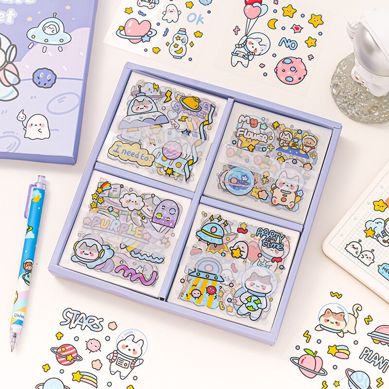 100 Sheets Set CuteCute Planet Journal Stickers