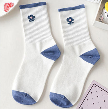 1Pair Cool Blue Aesthetic Socks