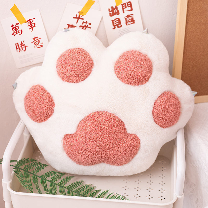 Lovely Cat Paw Pillow Plush Toy Stuffed Animal Seat Cushion Summer Air conditioner Blanket Sofa Chair Bedroom Decor Winter Warm