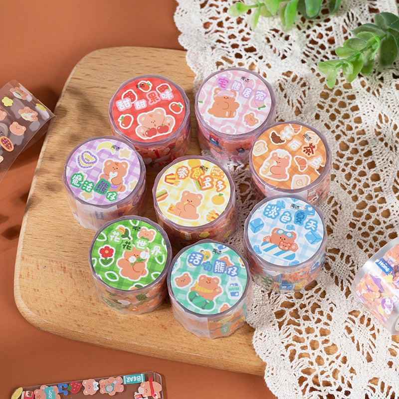 1Roll Kawaii Bear Club Sticker Tape