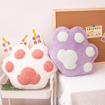 Lovely Cat Paw Pillow Plush Toy Stuffed Animal Seat Cushion Summer Air conditioner Blanket Sofa Chair Bedroom Decor Winter Warm