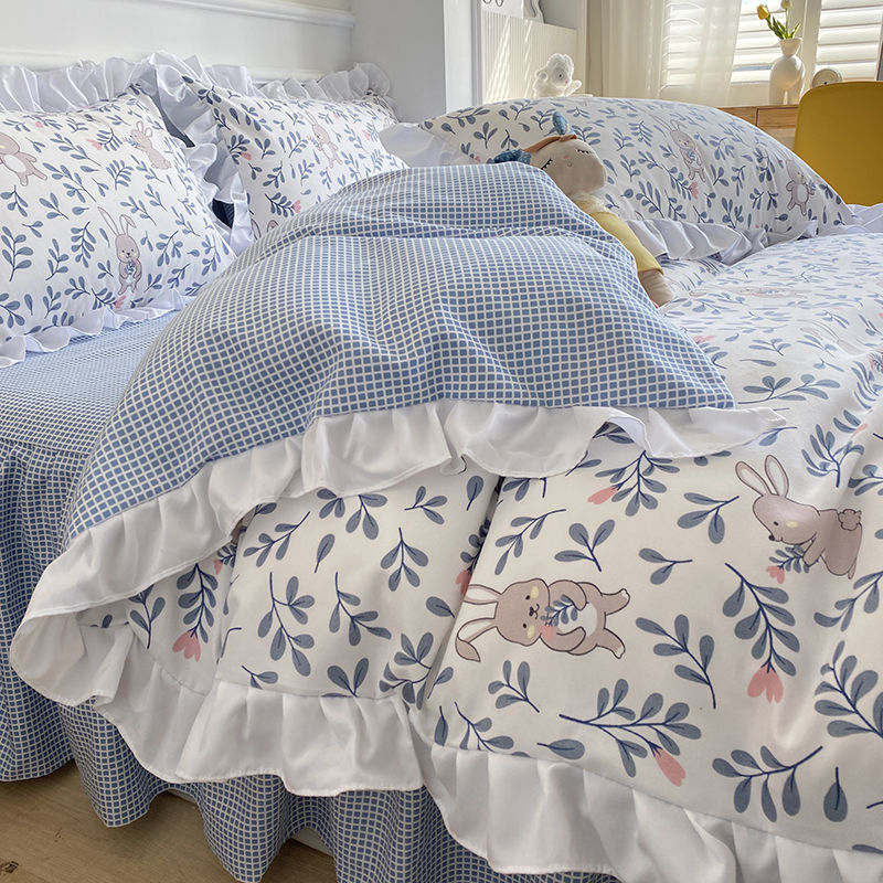 Bunnies in Summer Time Frill Edge Bedding Set