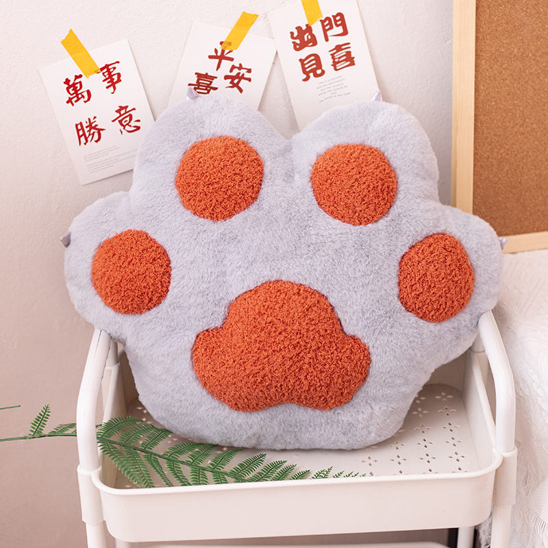 Lovely Cat Paw Pillow Plush Toy Stuffed Animal Seat Cushion Summer Air conditioner Blanket Sofa Chair Bedroom Decor Winter Warm