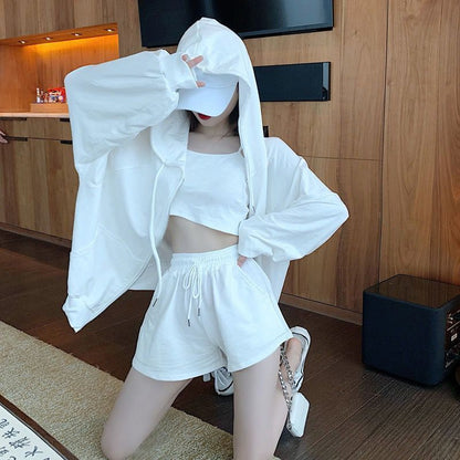 Kawaii Trendy Hoodie Style Three Piece Set - Your Perfect Casual Outfit