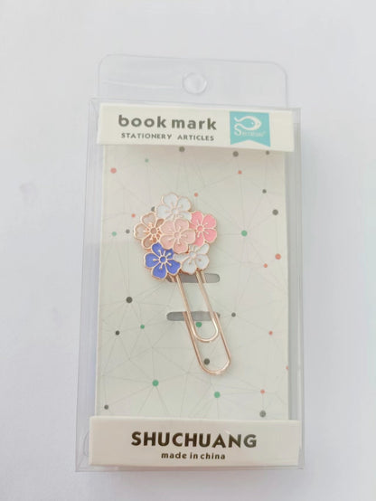 1pc Pink Sakura Exquisite Cherry Blossom Paper Clip Bookmark