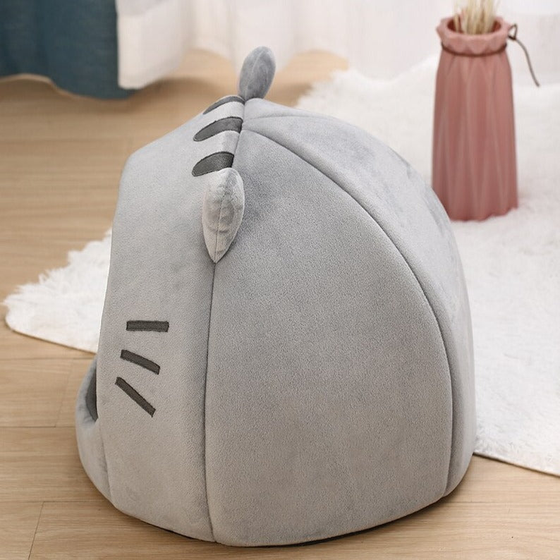 Gray Cat-themed Cat Dog Pet Round Cave House