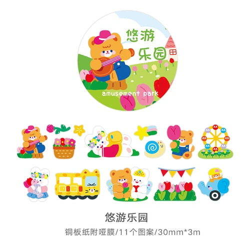 1Roll Kawaii Animal Party Decor Adhesive Tape