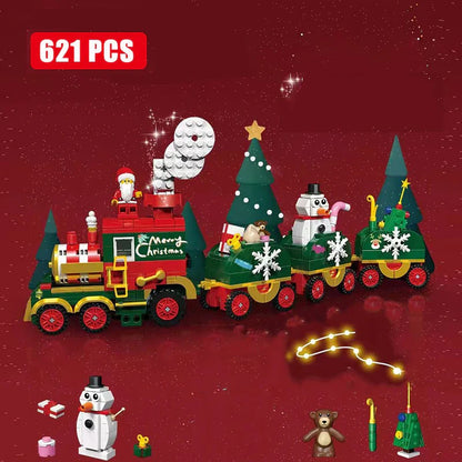 Building Blocks Christmas Train Set