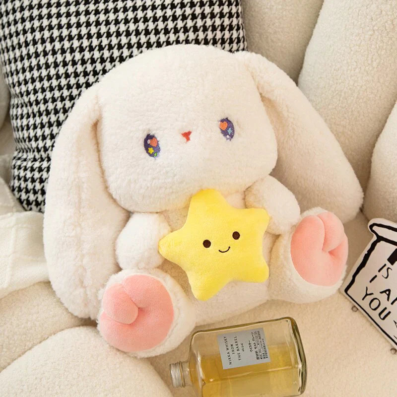 Fluffy Kawaii White Bunny Stuffed Animals Squad Plushies