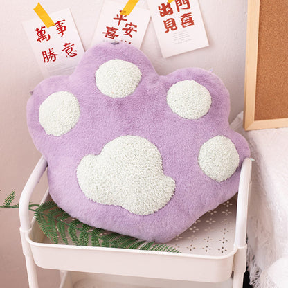 Lovely Cat Paw Pillow Plush Toy Stuffed Animal Seat Cushion Summer Air conditioner Blanket Sofa Chair Bedroom Decor Winter Warm