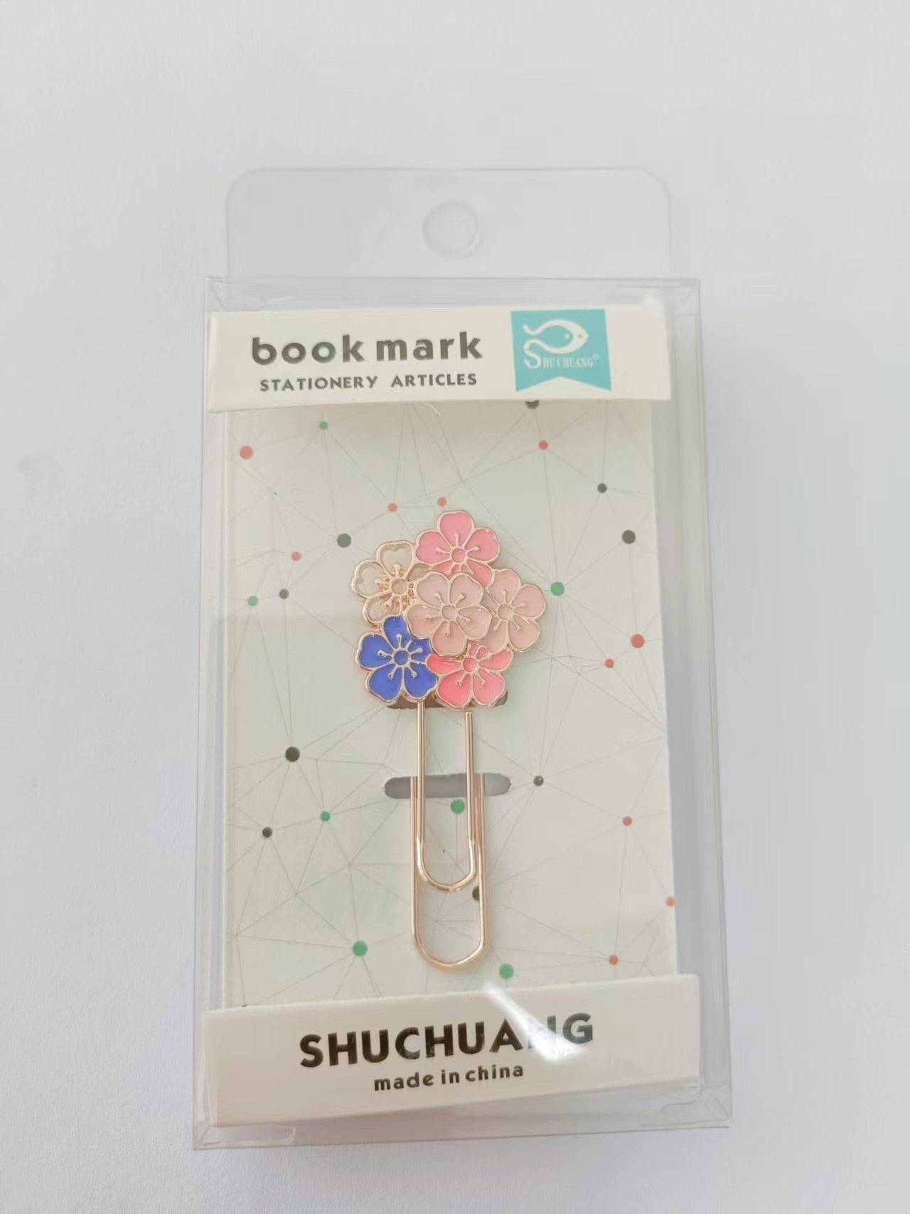 1pc Pink Sakura Exquisite Cherry Blossom Paper Clip Bookmark