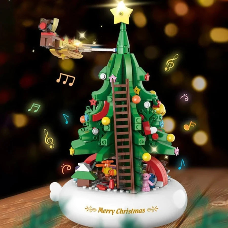 Building Block Christmas Tree Music Box