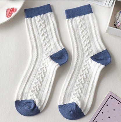 1Pair Cool Blue Aesthetic Socks