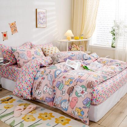 Kawaii Animal Bunny Tiger Star Bedding Sets