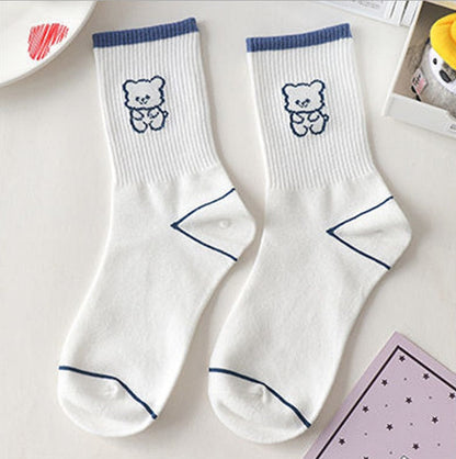 1Pair Cool Blue Aesthetic Socks