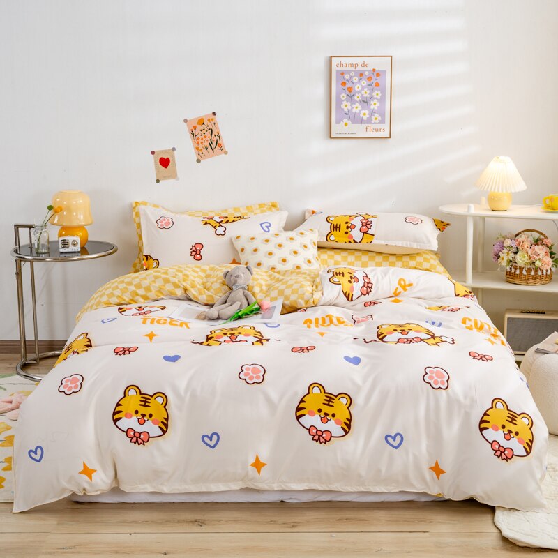 Kawaii Animal Bunny Tiger Star Bedding Sets