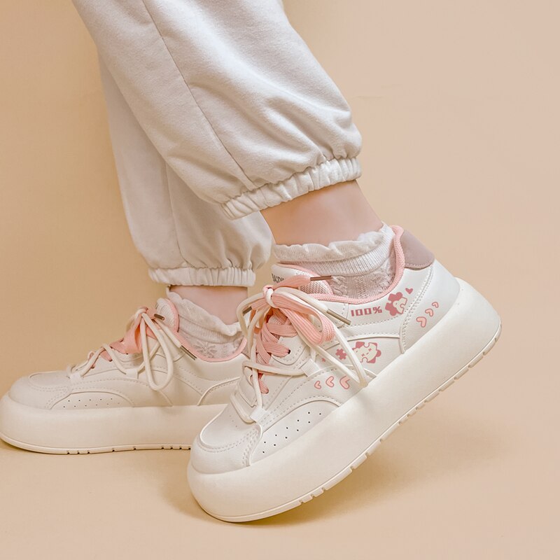 Jigsaw Bear Kawaii Chunky Shoe Sneakers