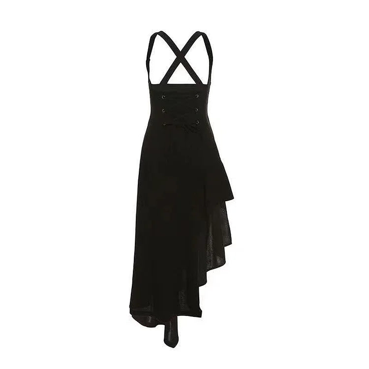 Chic JK Fashion: Tie Polo T-Shirt Suspender Dress