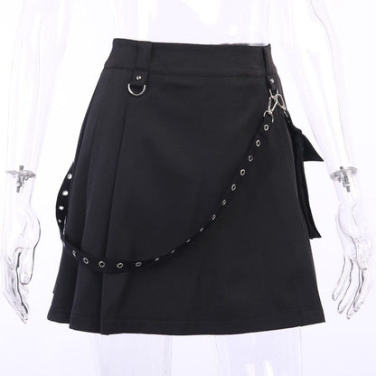 Harajuku Goth High Waist Mini Skirt