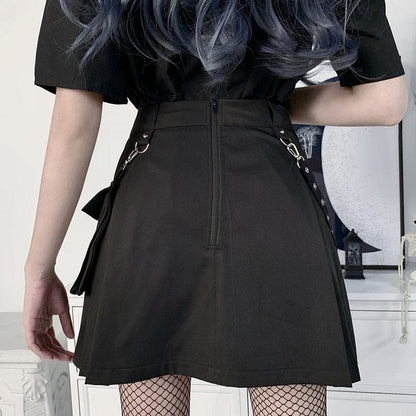 Harajuku Goth High Waist Mini Skirt