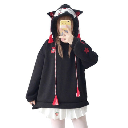 Kawaii Tassel Casual Sweet Foxy Hoodie