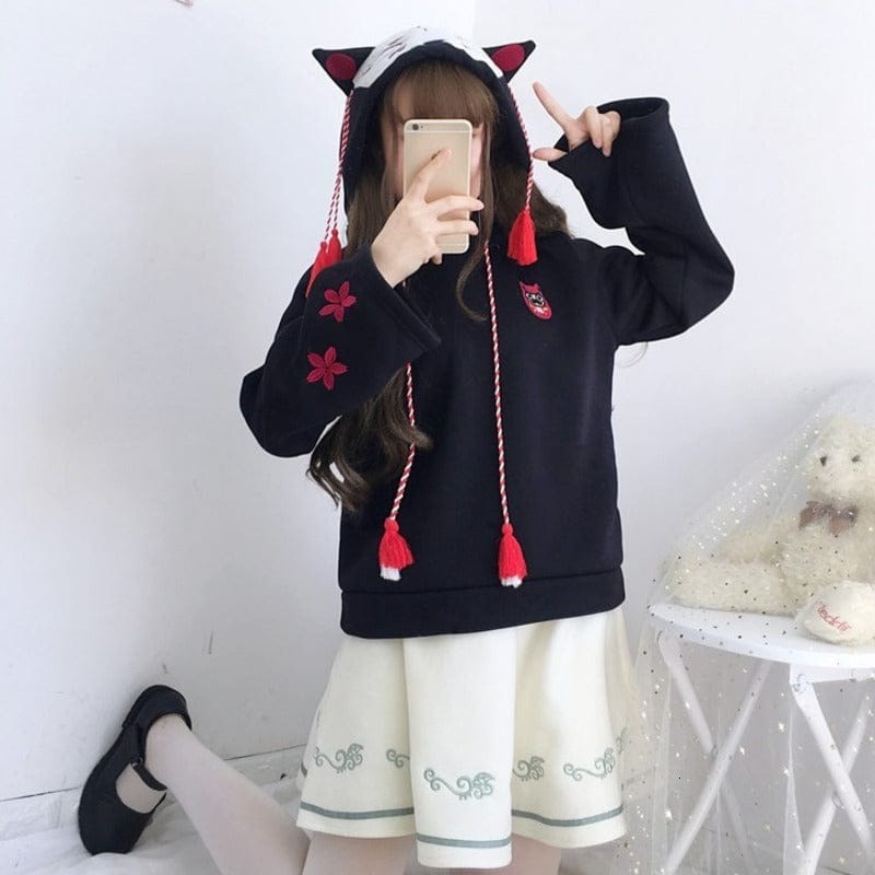 Kawaii Tassel Casual Sweet Foxy Hoodie