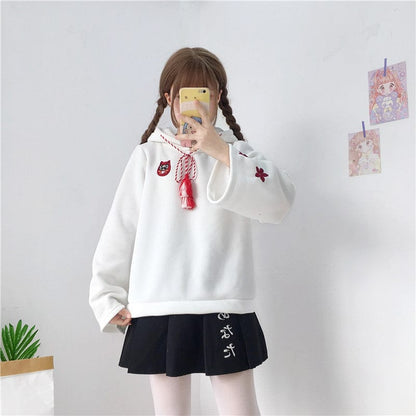 Kawaii Tassel Casual Sweet Foxy Hoodie