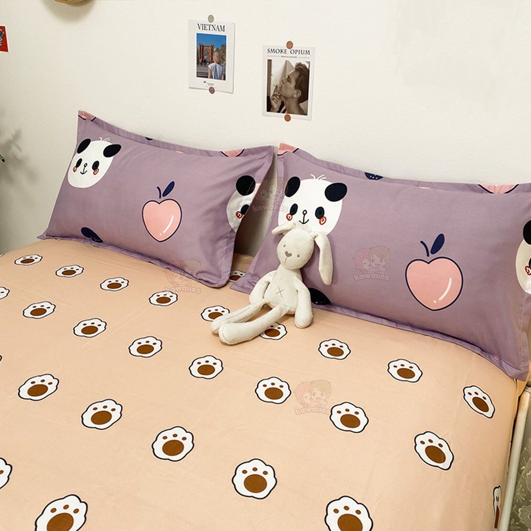 Millions of Panda Paw Prints Bedding Set