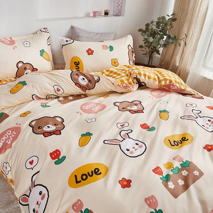 Adorable Bunny Print Bedding Set