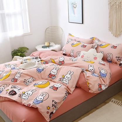 Adorable Bunny Print Bedding Set