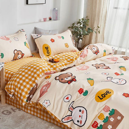 Adorable Bunny Print Bedding Set