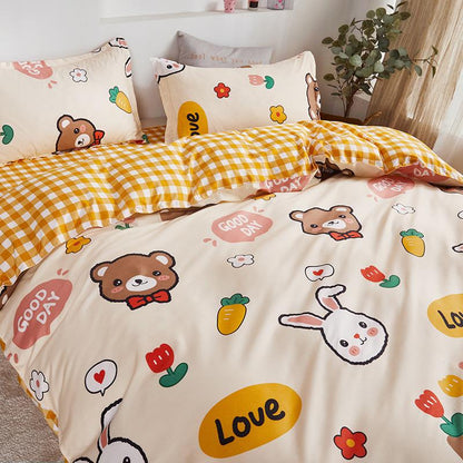 Adorable Bunny Print Bedding Set