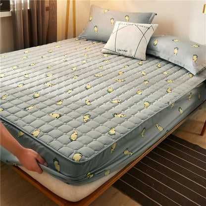 Carrot Quilted Fitted Bedsheet