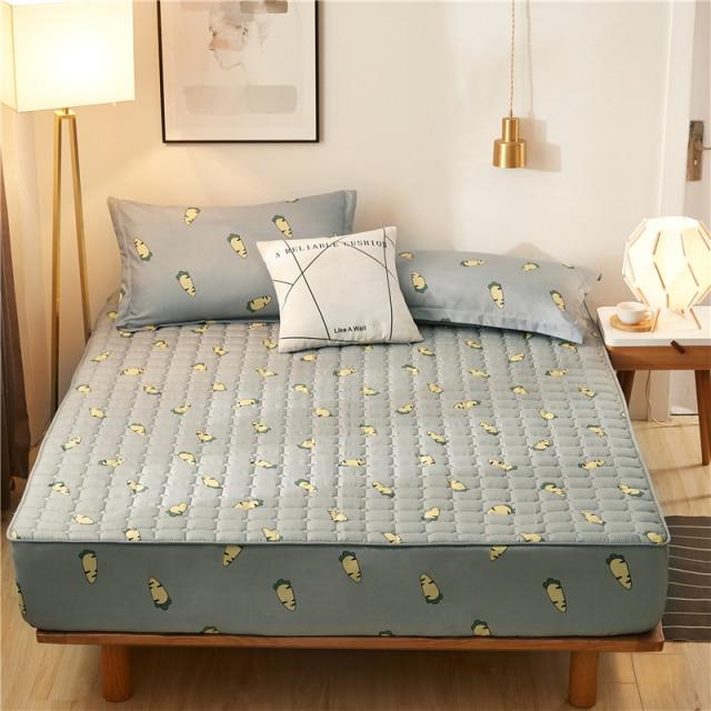 Carrot Quilted Fitted Bedsheet