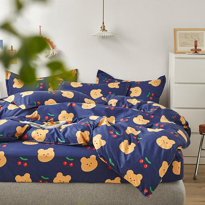 Cherry Teddy Bears Bedding Set