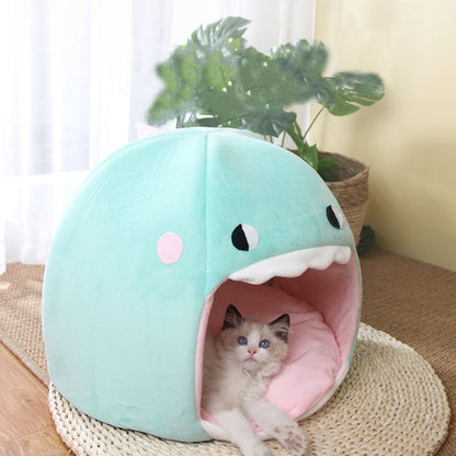 Chonky Kawaii Dinosaur Cave Cat Dog Bed