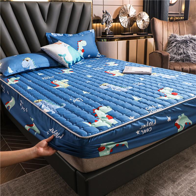 Cool Dino Quilted Fitted Bedsheet