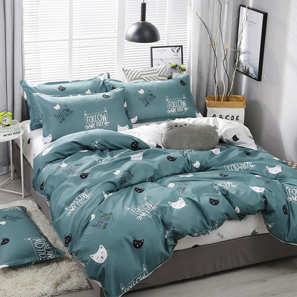 Cute Cat Print Bedding Set