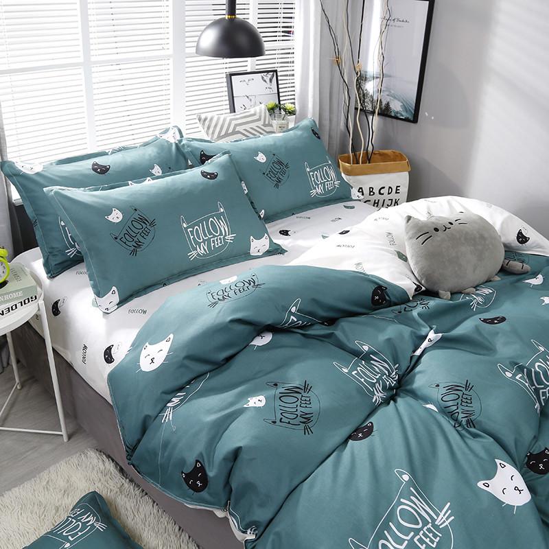 Cute Cat Print Bedding Set