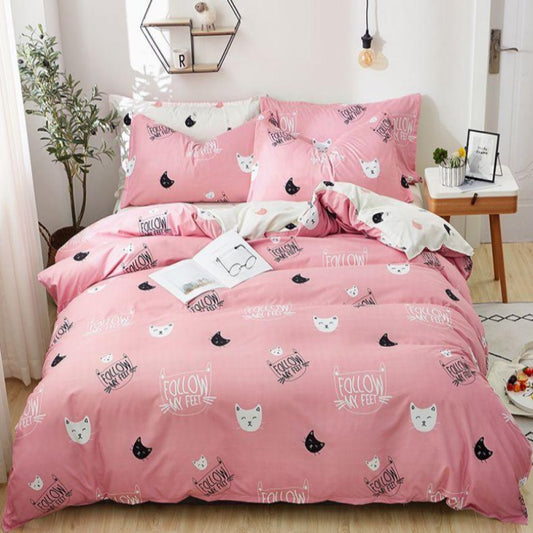 Cute Cat Print Bedding Set