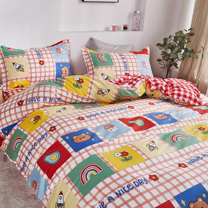 Cute Colorful Rainbow Bedding Set