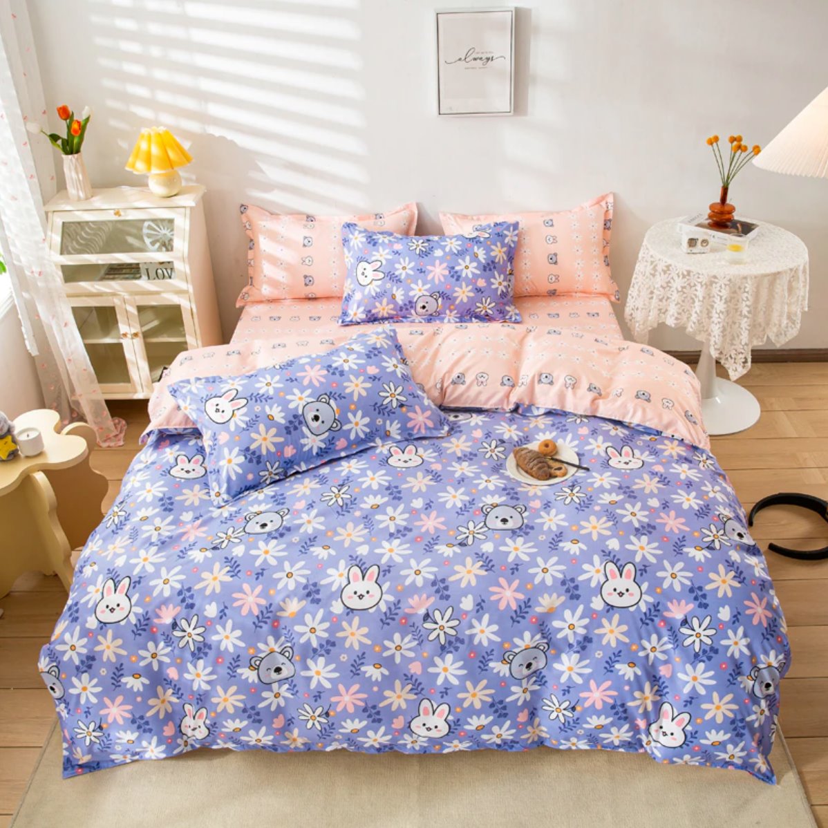 Cute Daisy Bunny Koala Bedding Set