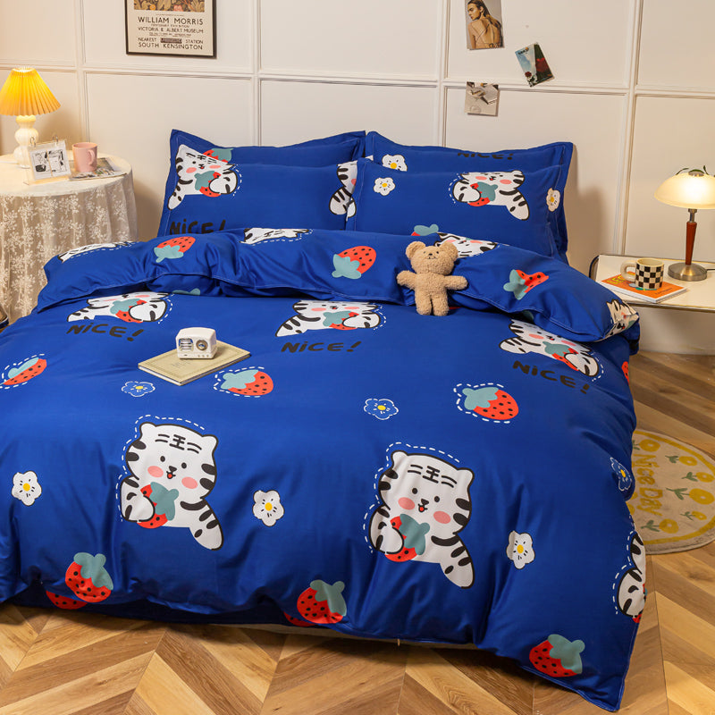 Cute Strawberry Animal Heart Bedding Set