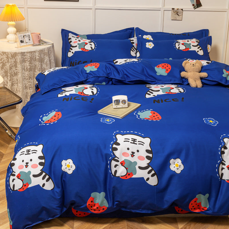 Cute Strawberry Animal Heart Bedding Set