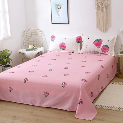 Dreams Come True White Strawberry Bedding Set