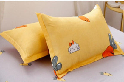 Happy Everyday Cute Bunny and Sweet Carrot Bedding Set