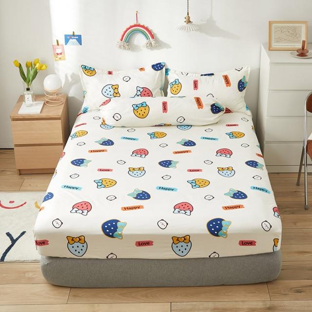 I Love Strawberry Fitted Bedsheet