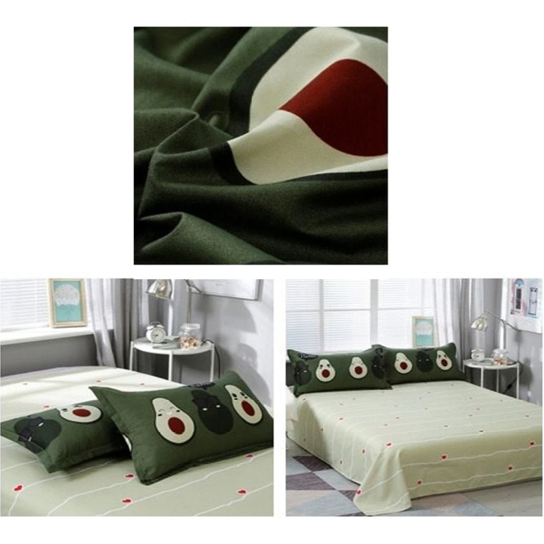 Kawaii Avocado Buddies Bedding Set