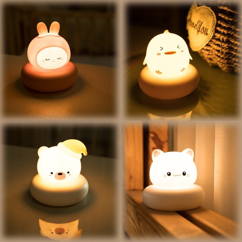 Kawaii Bear Bunny Duck Cat LED Night Light